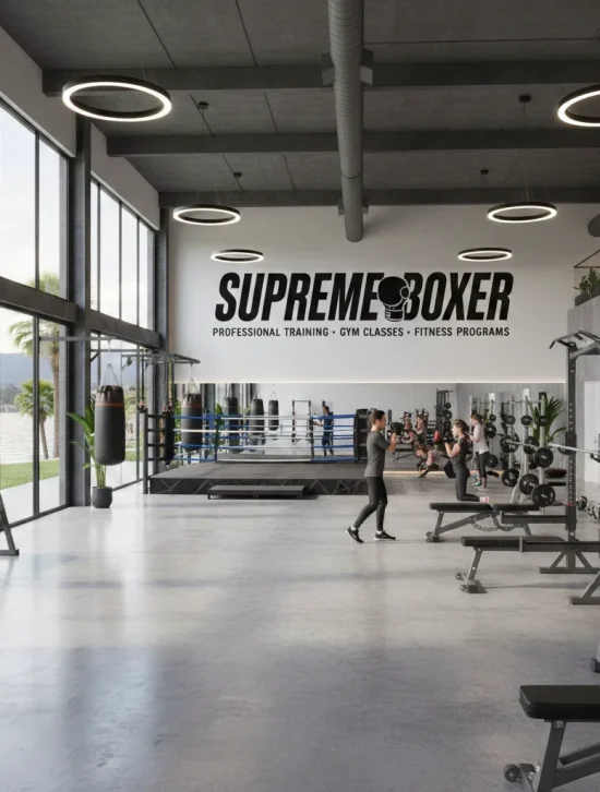 Members training at Supreme Boxer, a professional gym in Lake Elsinore offering group fitness classes and strength training